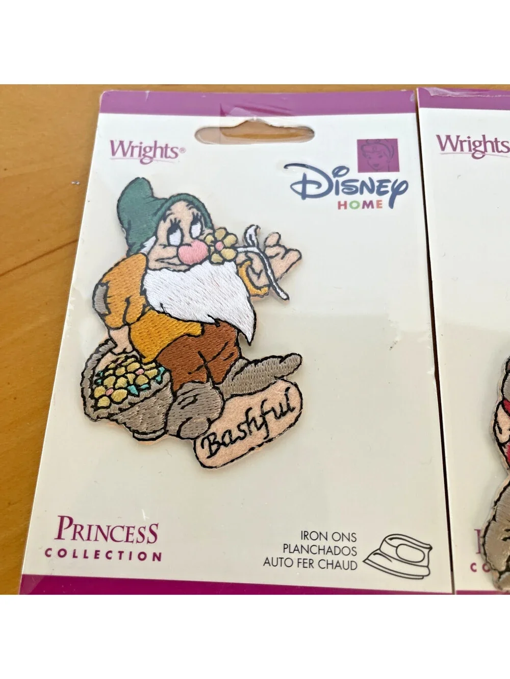 Vintage Disney Wrights Snow White Patches Lot Bashful Grumpy & Floral